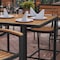 Flash Furniture 32in Square Faux Teak Bar Height Poly Slat Table XU-HW1045-3232-GG - alternate 4